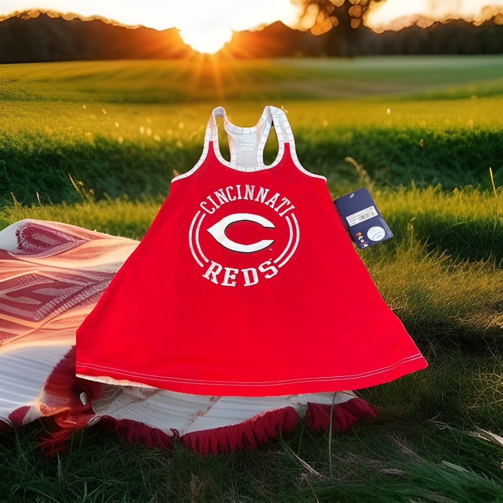 Cincinnati Reds‎ Genuine Merchandise Girls Sz L Racer Back Tank Top Red